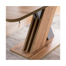 Стол обеденный SIGNAL EXEL D дуб вотан/серебряный 140-180/85